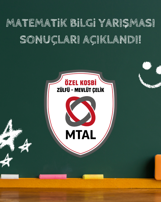 Okulumuzda düzenlenen ve İzmir genelinden öğrencilerin büyük bir heyecanla katıldığı 1. Geleneksel Matematik Bilgi Yarışması başarıyla tamamlandı!